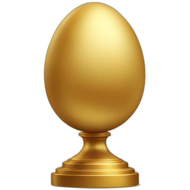 golden belgian egg on pedestal emoji