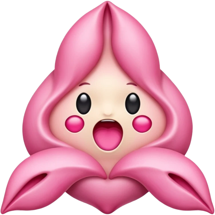 Pink vulva no cloth emoji