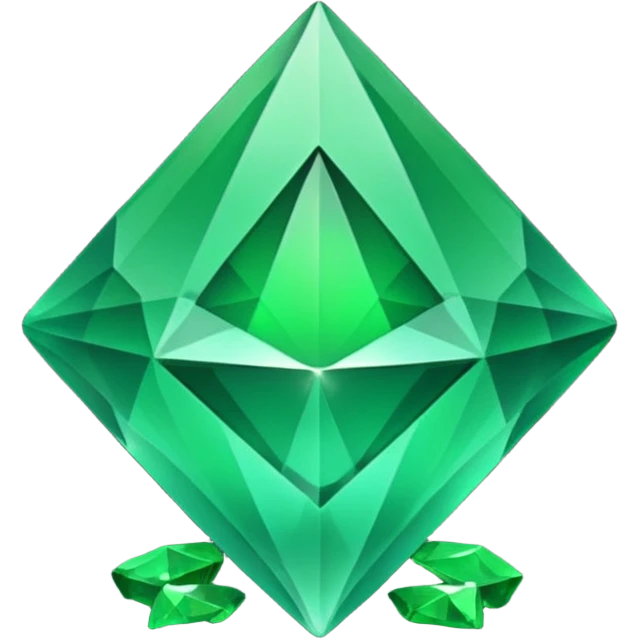 Legend of Zelda classic green rupee emoji