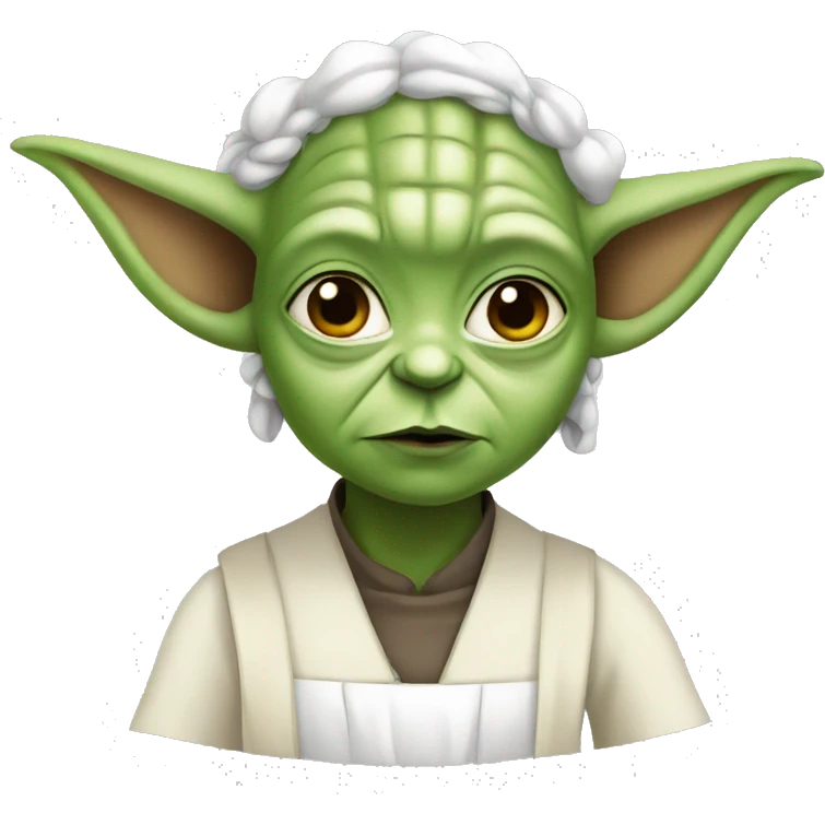 yoda in a maid outfit emoji