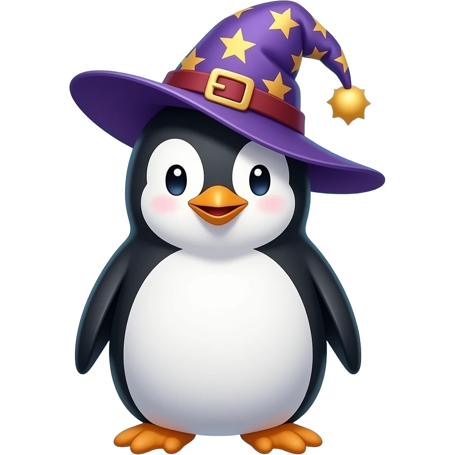 Anime penguen sihirli emoji