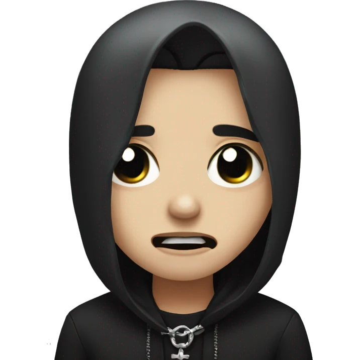 Goth crying emoji