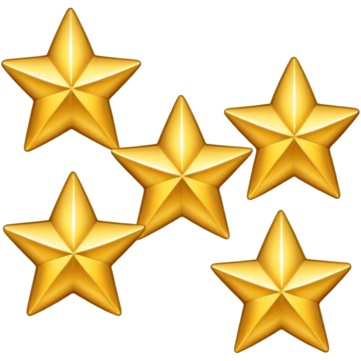four gold stars emoji