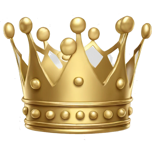  Delicate wire Golden crown with a heart  emoji