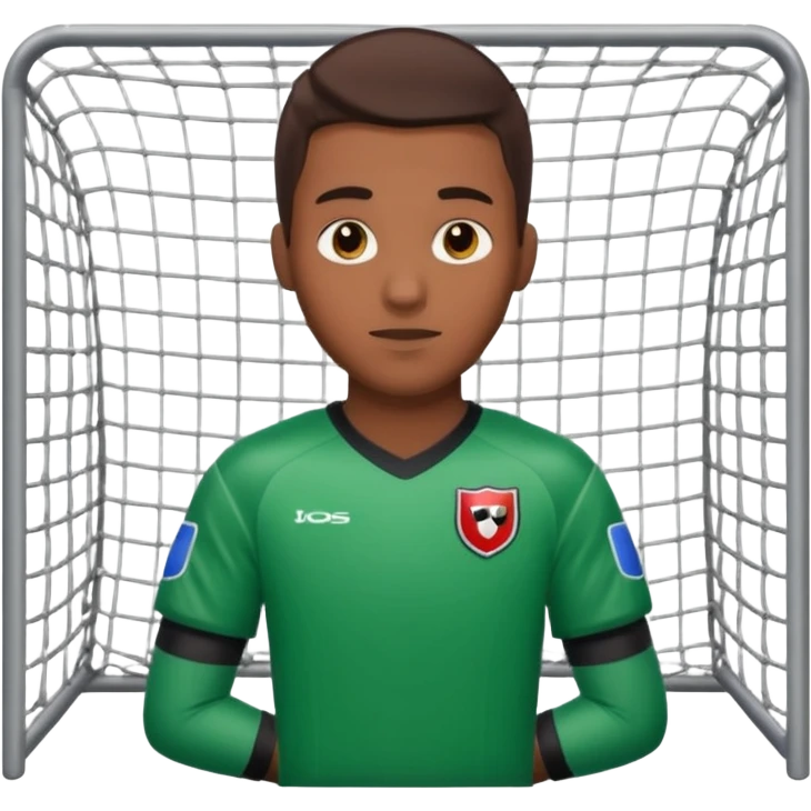 football goal keeper with net emoji
