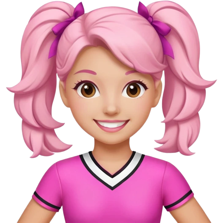 Pink chearleader  emoji