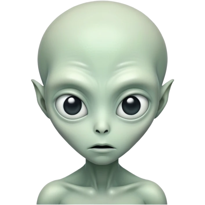 Alien sad emoji