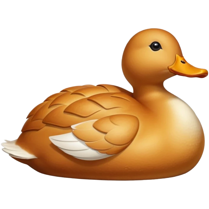 bread loaf shaped like a duck, golden brown crust emoji