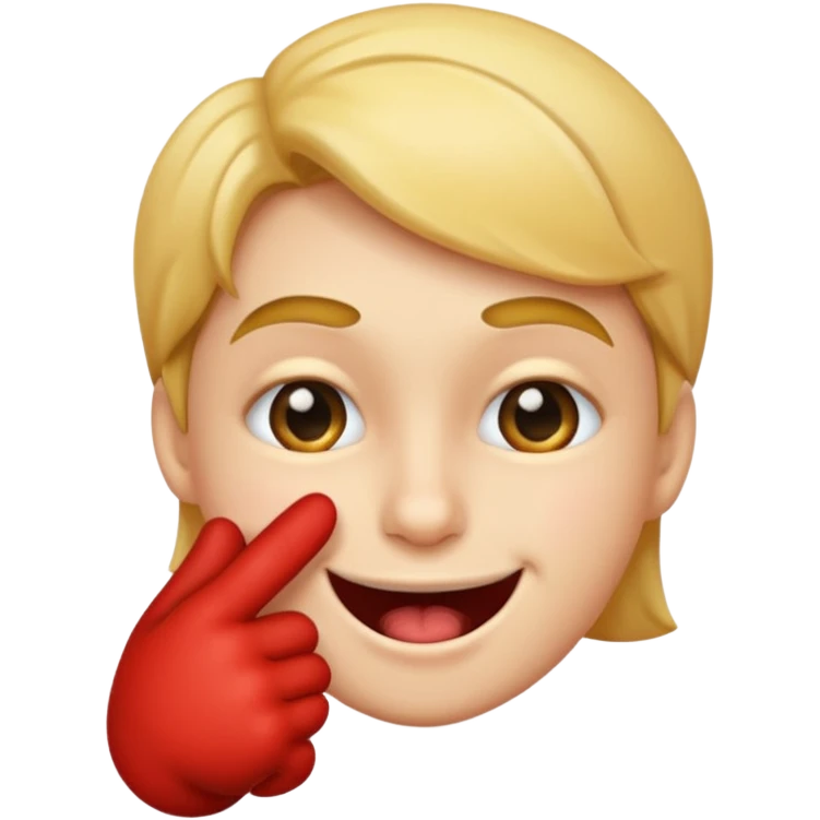 face biting one finger smirking emoji