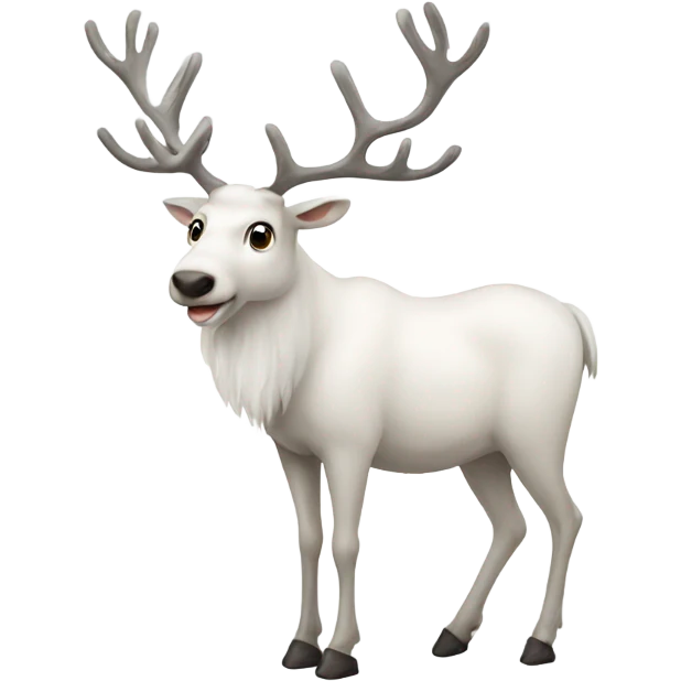 white-reindeer emoji