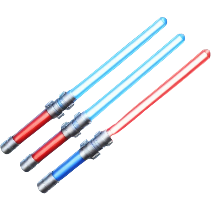 Blue and red light savers crossing emoji