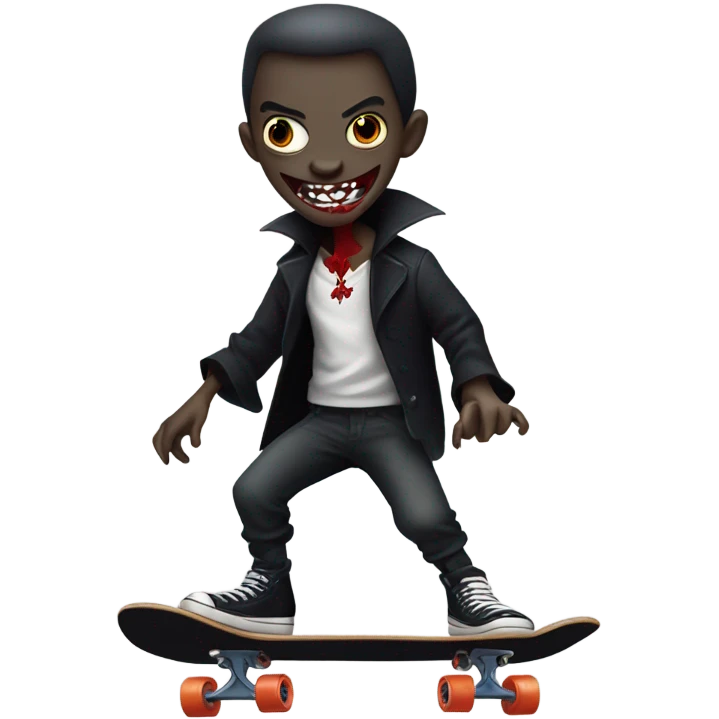 Vampire on a skateboard emoji
