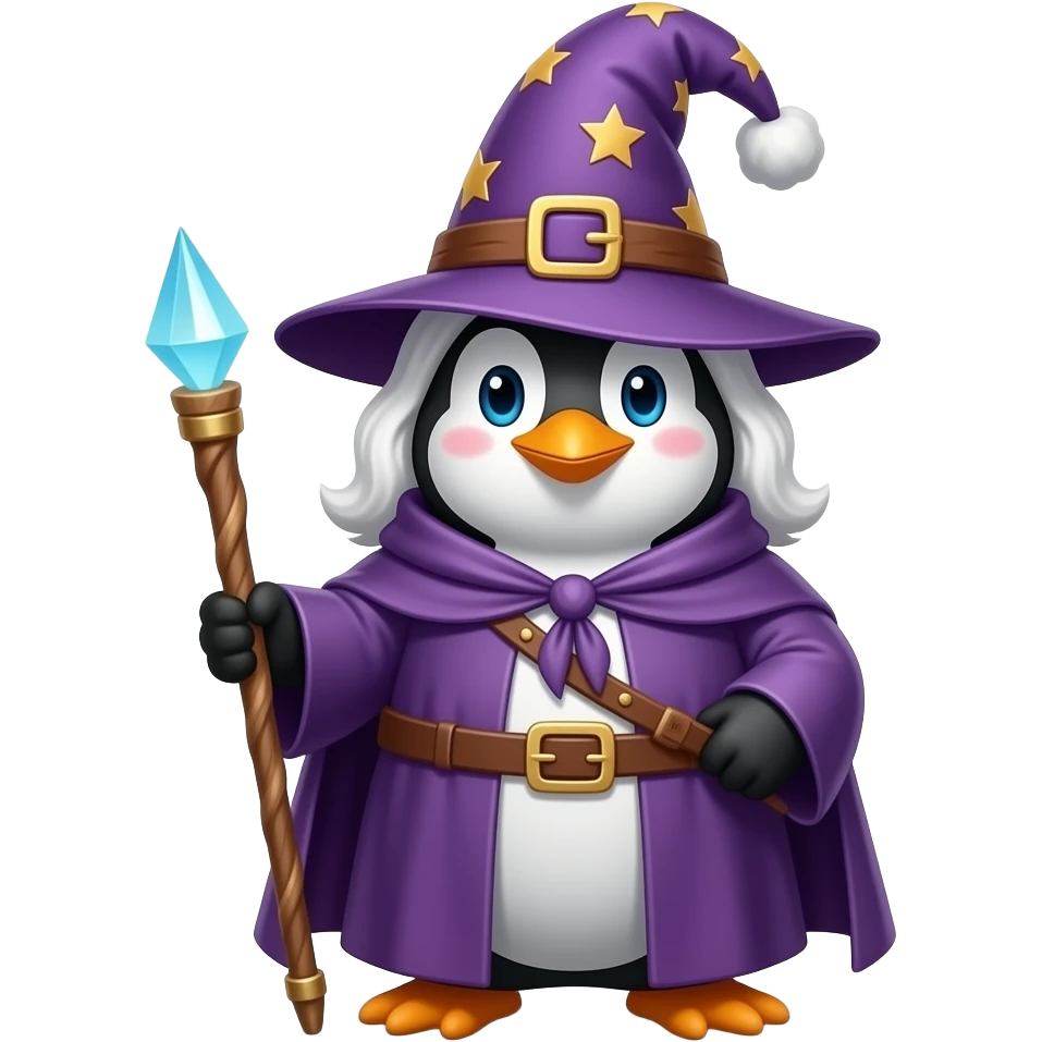 Penguin Wizard emoji