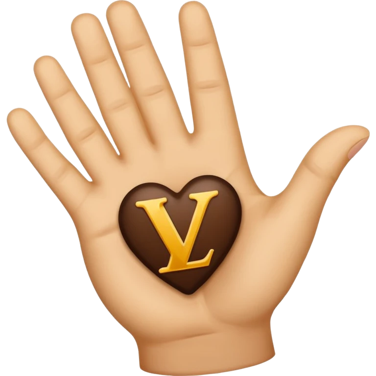 Give an emoji on live yours with the initial lv from the left hand throwing up l and the right hand throwing up v from the left thumb emoji