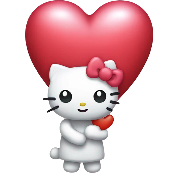 THE HEART THAT HELLO KITTY HUG emoji