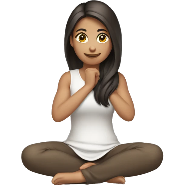 brunette women kneeling  emoji