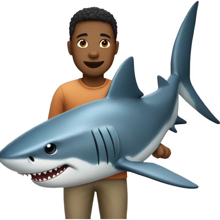 shark with human emoji