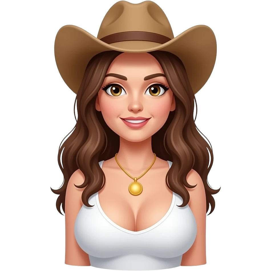 Big tits Cowgirl topless emoji