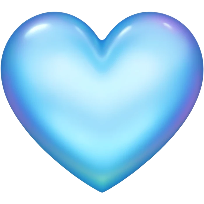 heart with a soft blue glow emoji