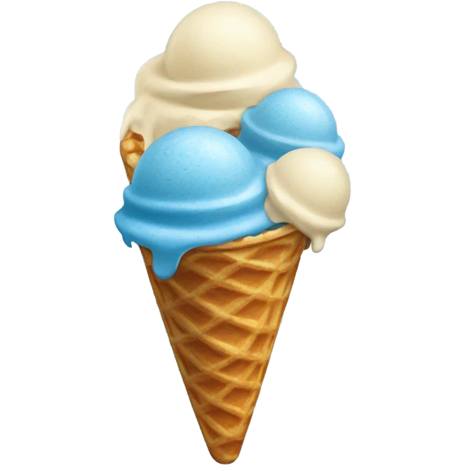 Blue ice cream  emoji