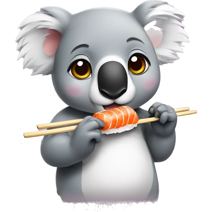 Cute koala eating sushi  emoji