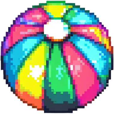 neon beach ball emoji