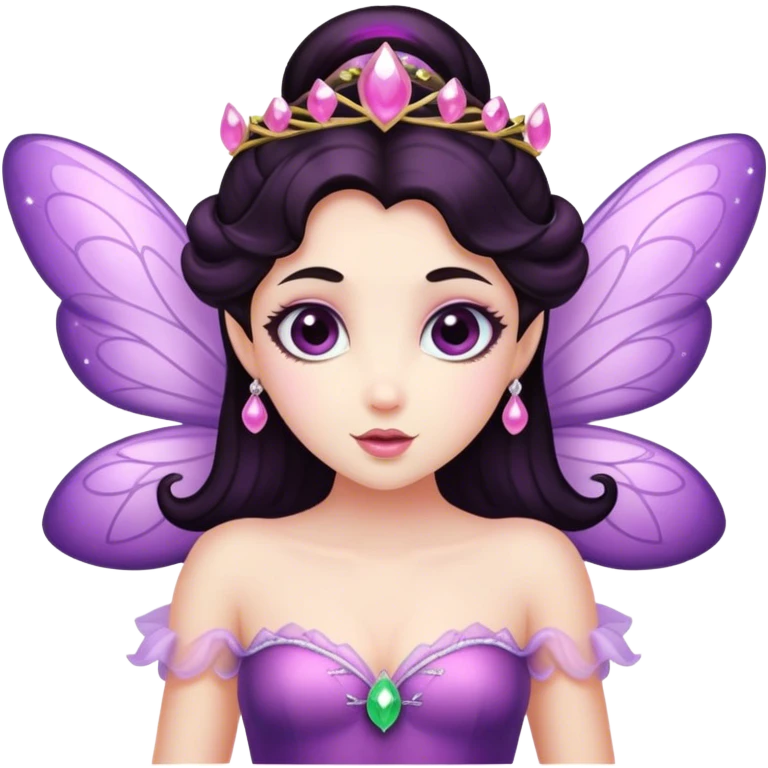 sugar plum fairy with dark hair  emoji
