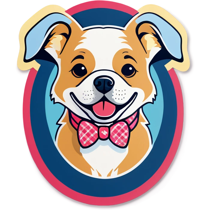 Preppy dog emoji