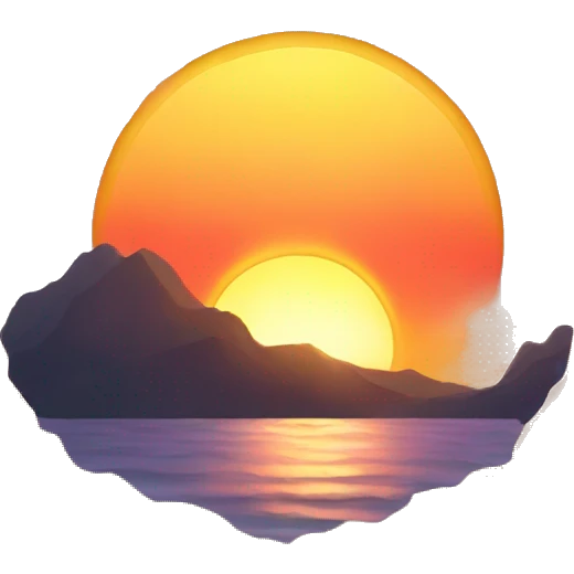 sun rising over a sunset  emoji
