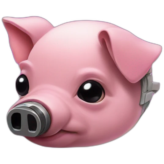 Cyberpunk pig emoji