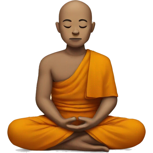 Meditating monk emoji
