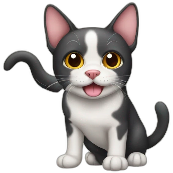 Cat fish dog combined emoji