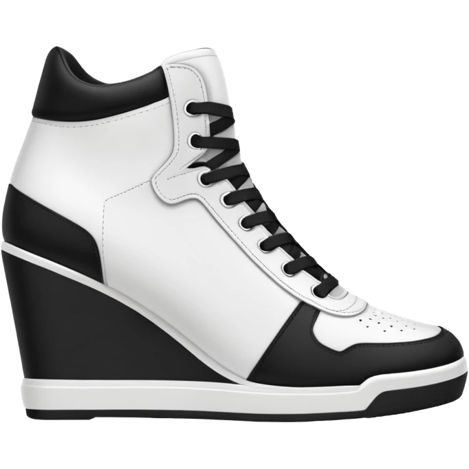 line art wedge sneakers no color emoji