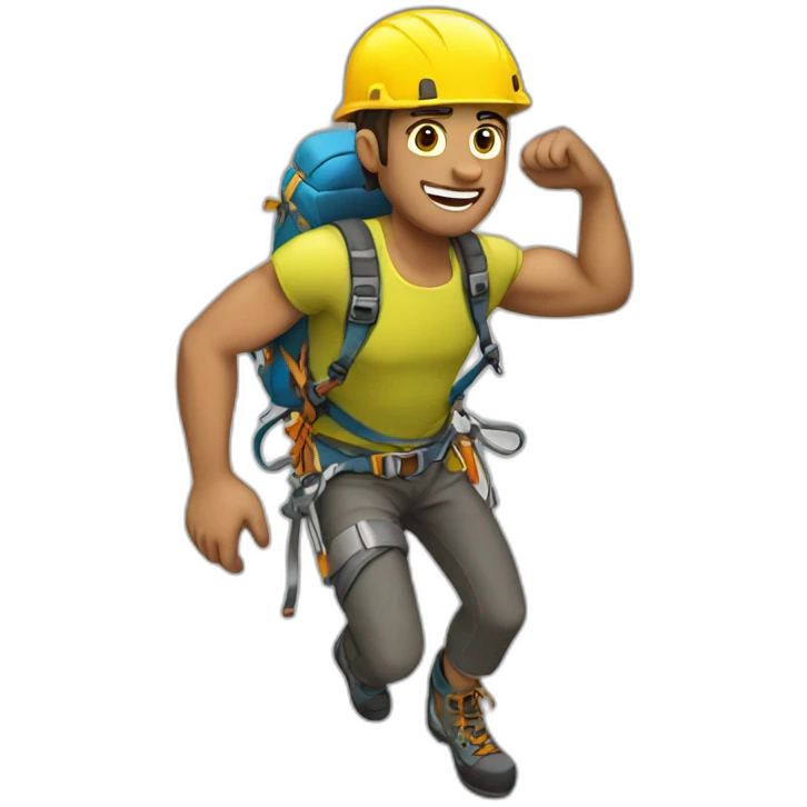 Rock climber emoji