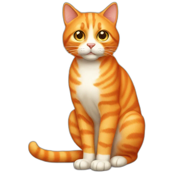 Full orange cat but a bit creamy emoji