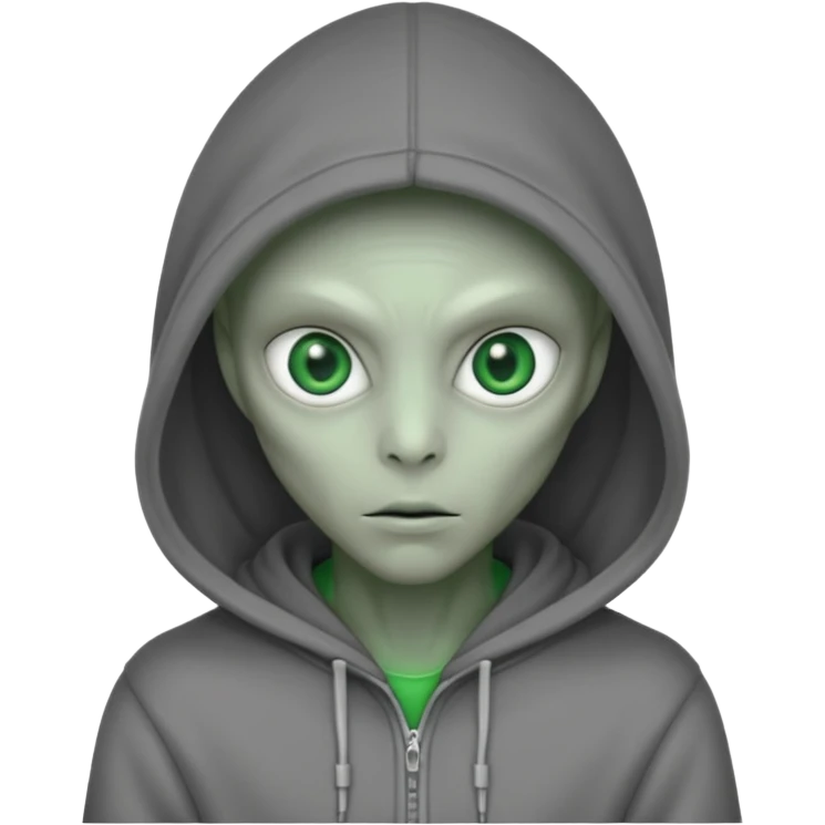 allien with hoodie emoji