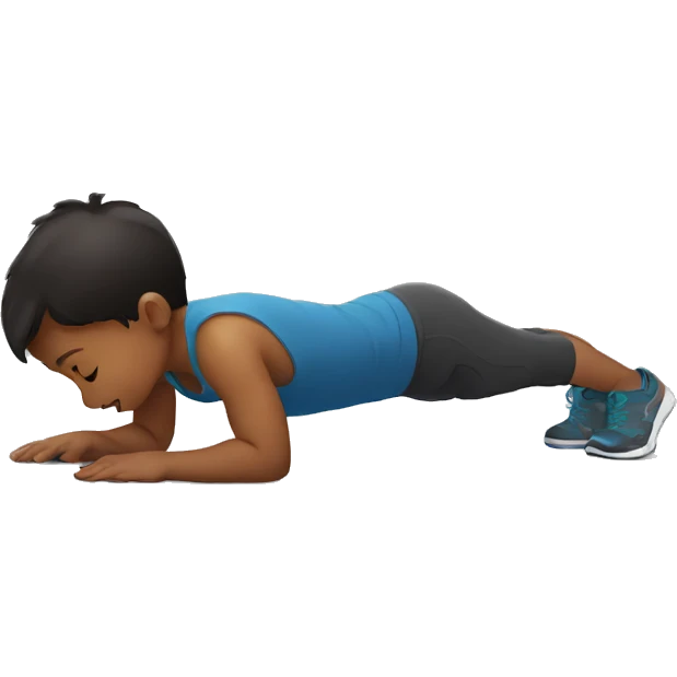child doing push ups emoji