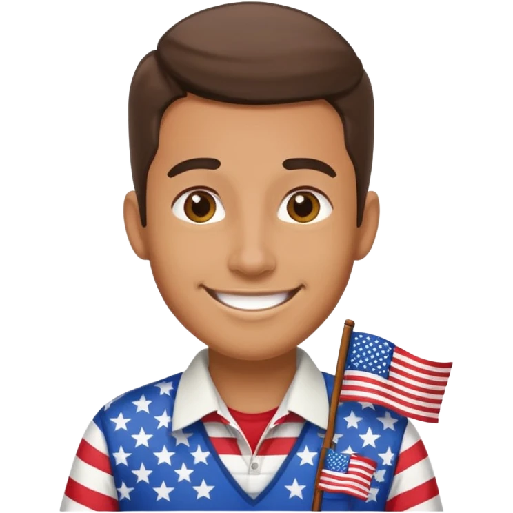 male tour guide in USA emoji