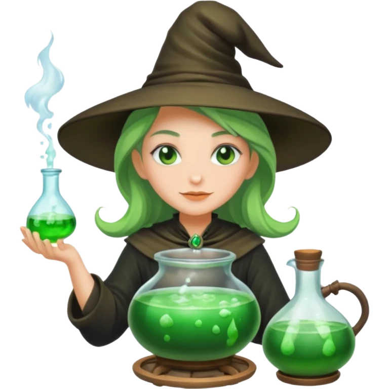 green witch cooking potion emoji