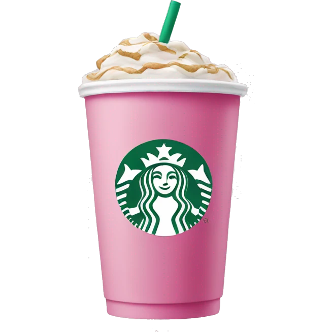 Pink Starbucks emoji