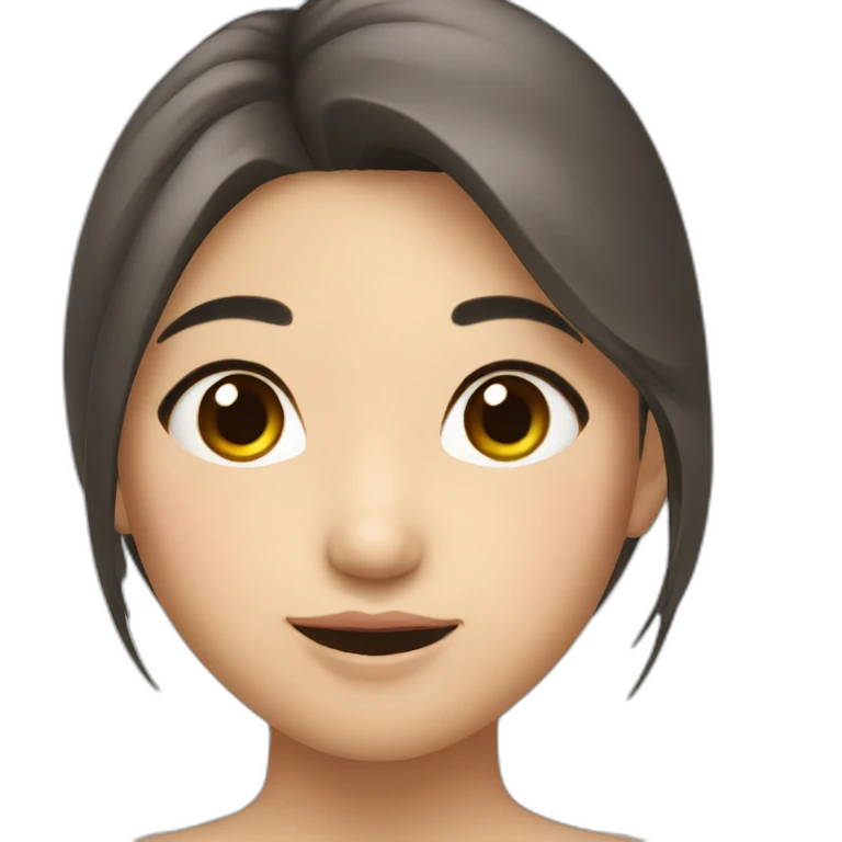 Pretty Asian Girl blushing emoji