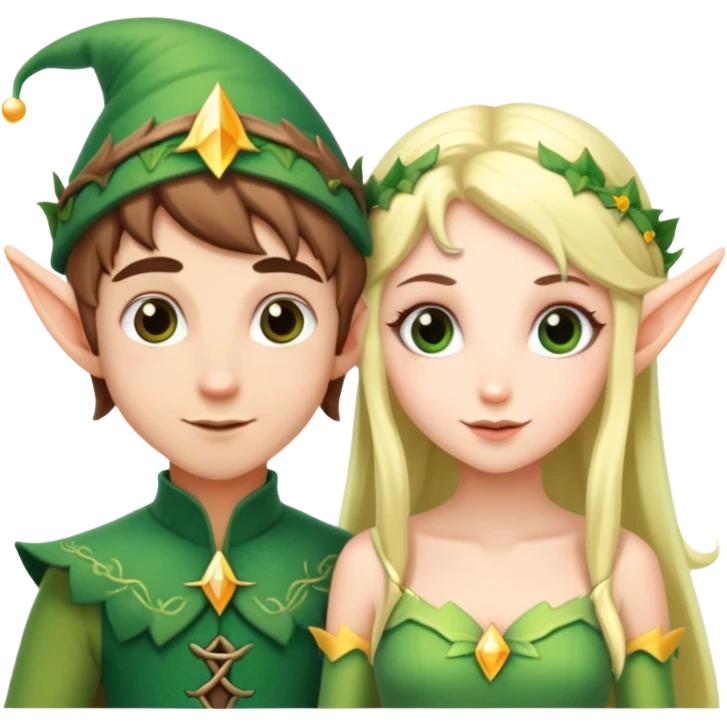 a fairy and elf together emoji
