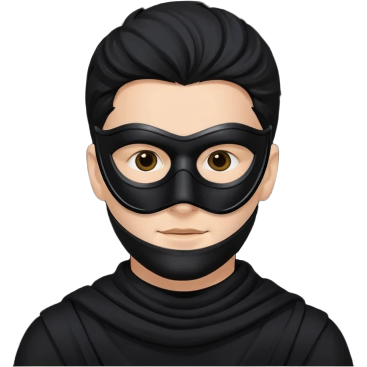 a man with a black mask  emoji
