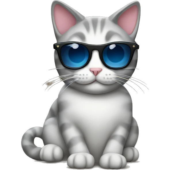 Cat with sunglasses emoji
