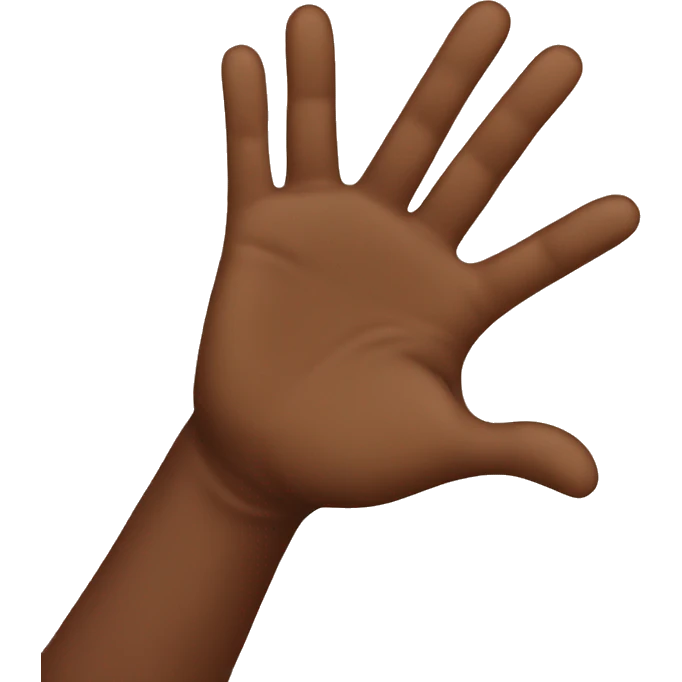 Brown hand heart emoji