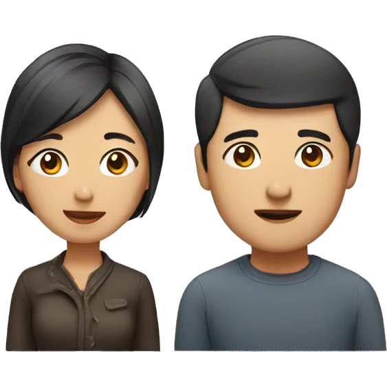 Big asian couple emoji