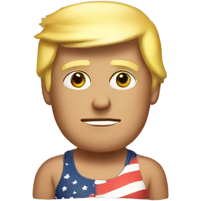 Trump wearing a Swimsuit  emoji