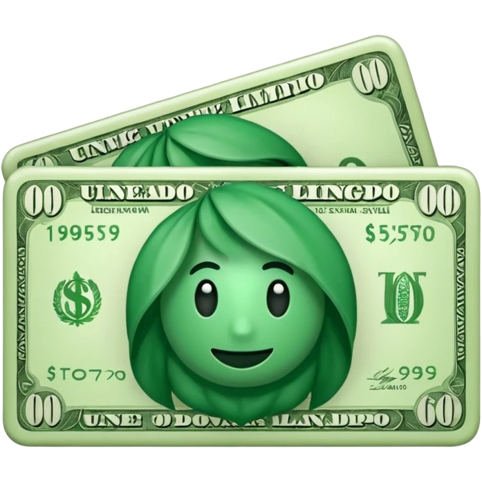 un billete emoji