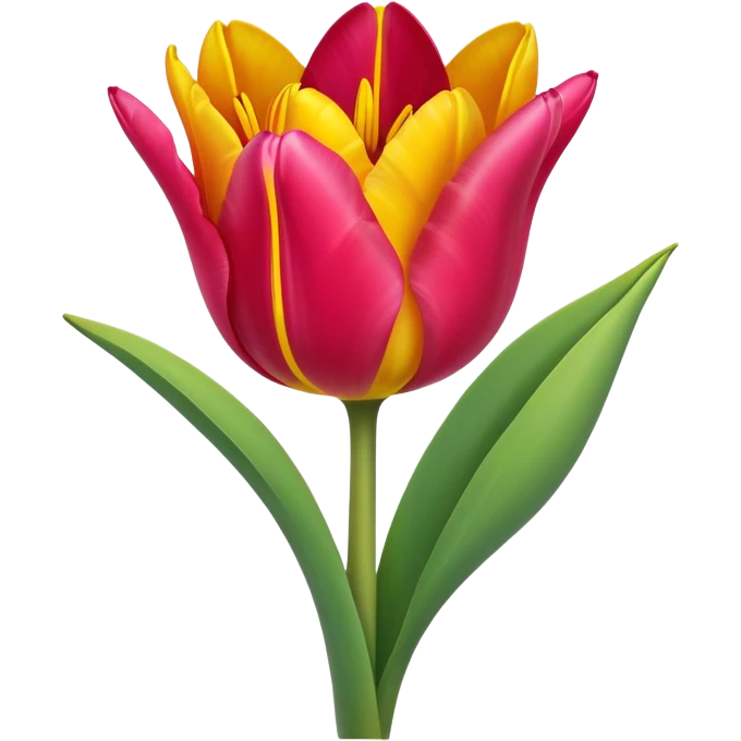 tulipán simple y colorido emoji