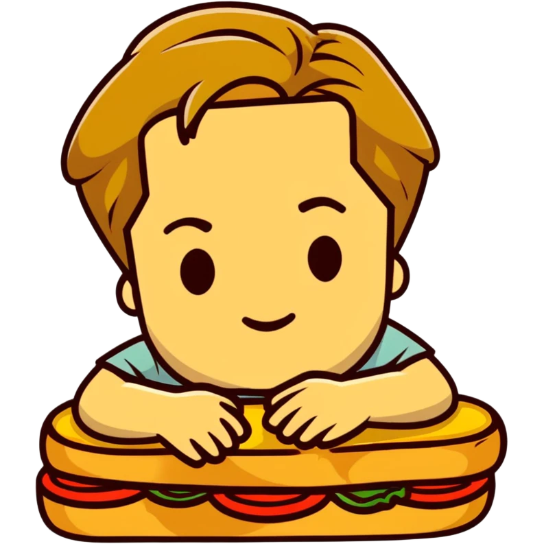 Brad Pitt lying on a slice of bread emoji